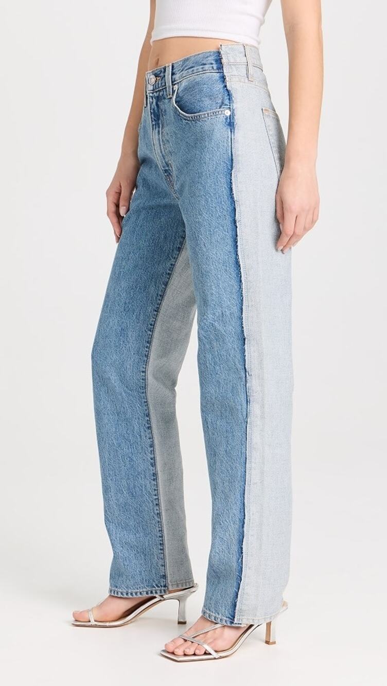 NWT Slvrlake Sweet Reverse Re-Worked Panelled London Reverse Jeans 24 / 0